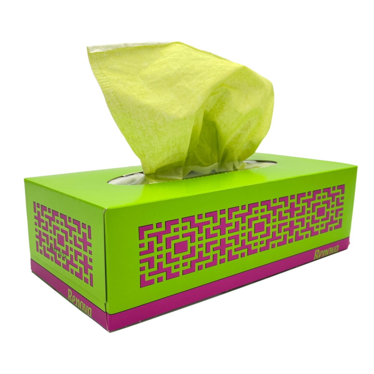 Wyciągane chusteczki higieniczne Renova zielone 80szt