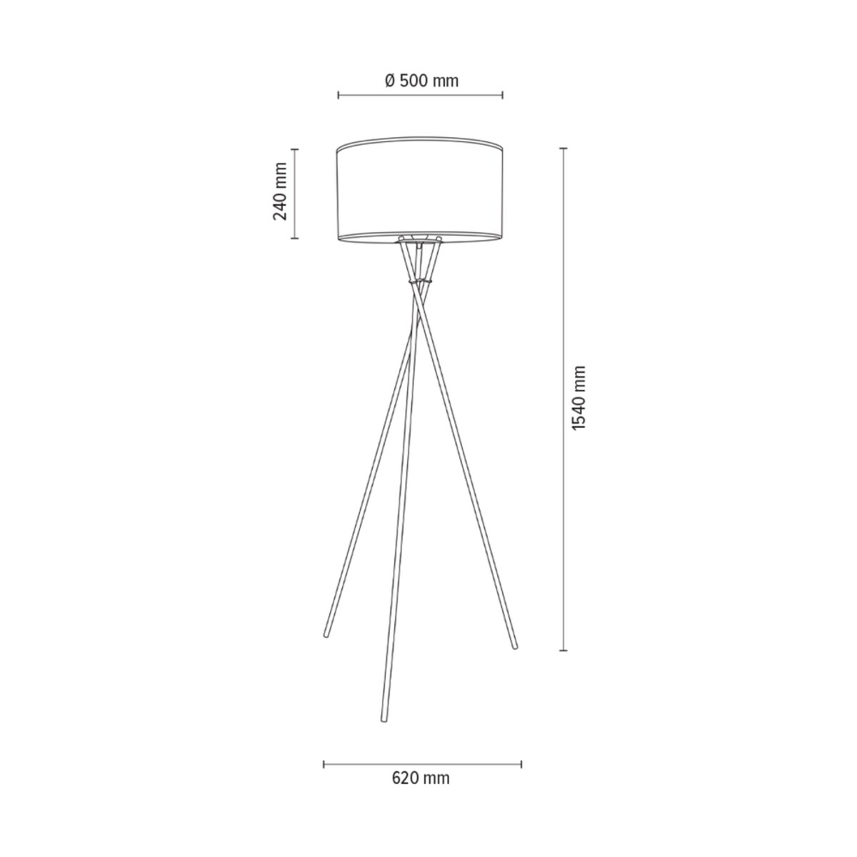 Lampa Podłogowa BRITOP Lighting 1xE27 Max.60W Czarna Podstawa z Białym Abażurem, Polski Producent 1szt.
