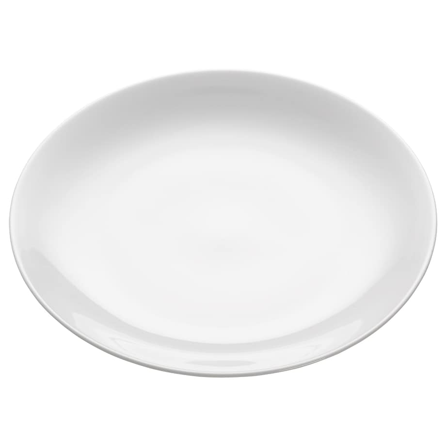 Talerz śniadaniowy Round, biały, średnica 23 cm