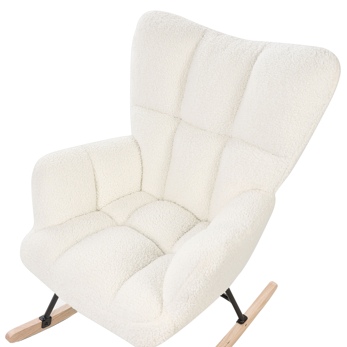 Fotel bujany OULU Boucle Biały
