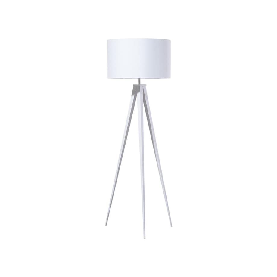 Lampa podłogowa metalowa biała STILETTO