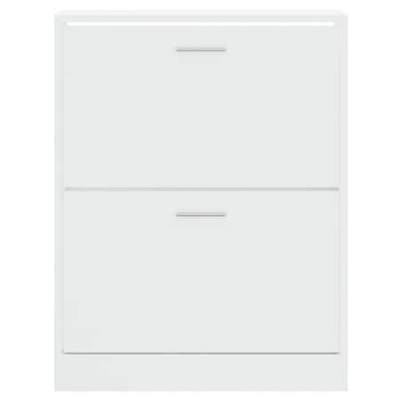 vidaXL Szafka na buty, wysoki połysk, biała, 63x24x81 cm