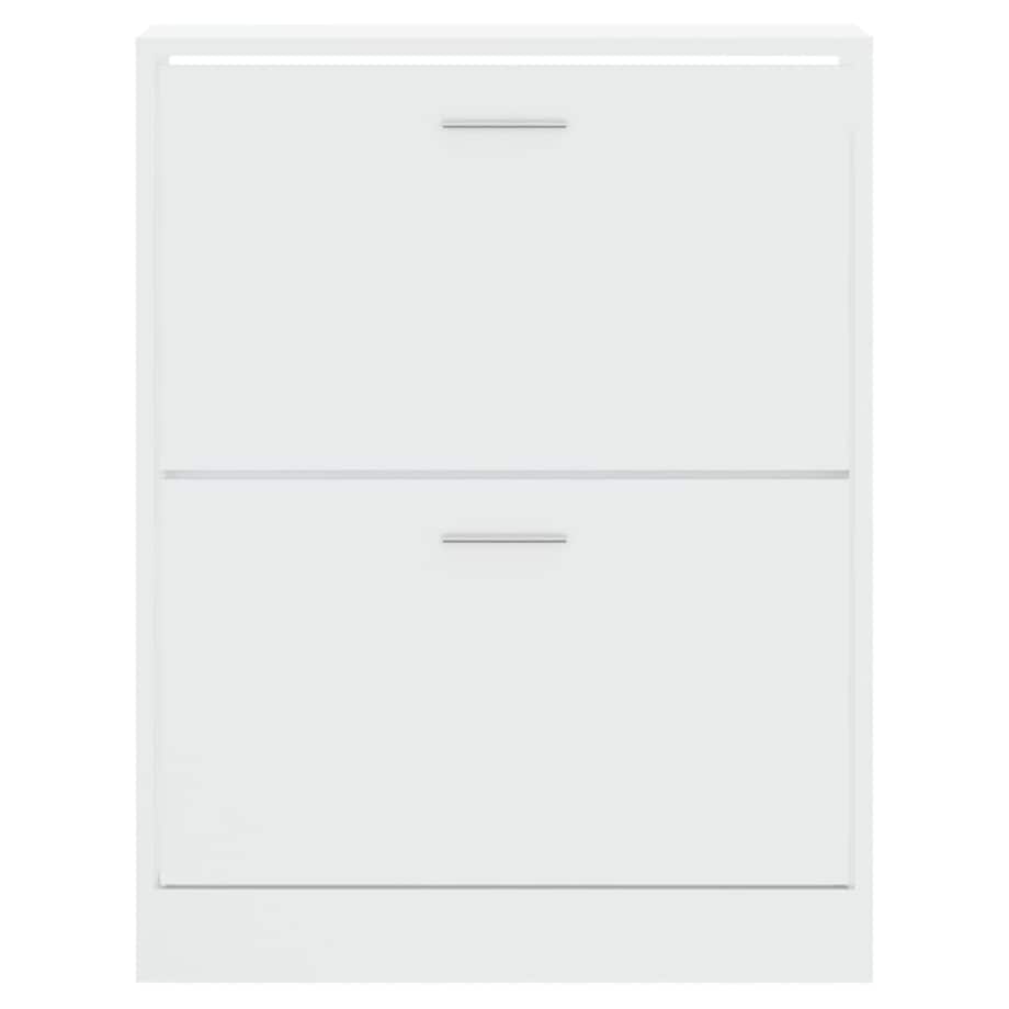 vidaXL Szafka na buty, wysoki połysk, biała, 63x24x81 cm