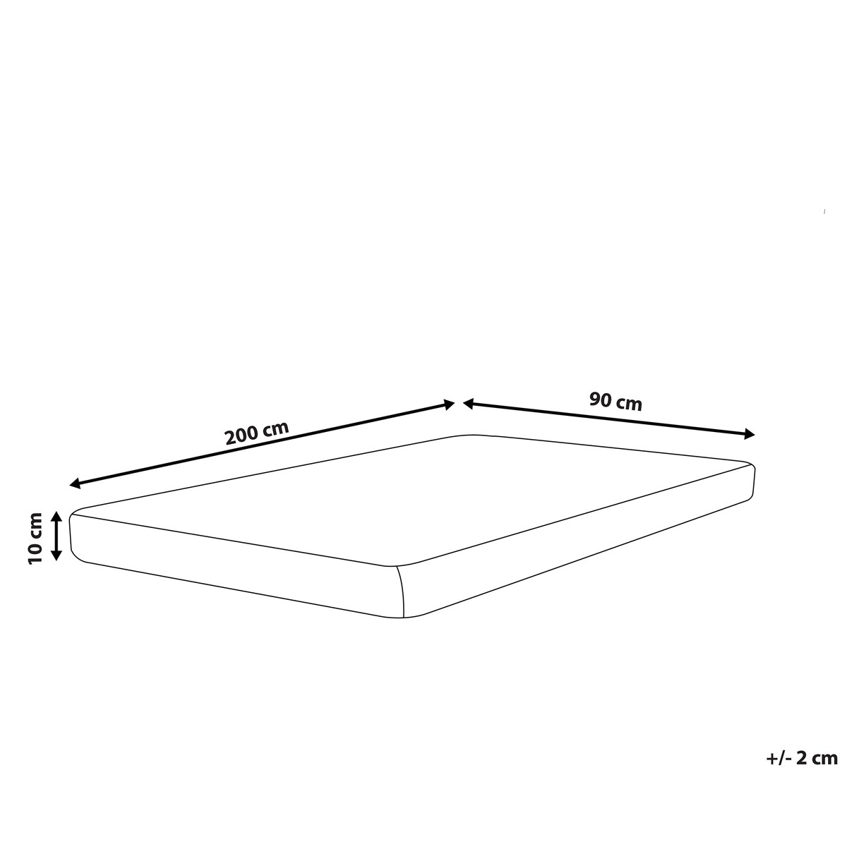 Materac piankowy PICCOLO H2/3 średnio twardy 90 x 200 cm