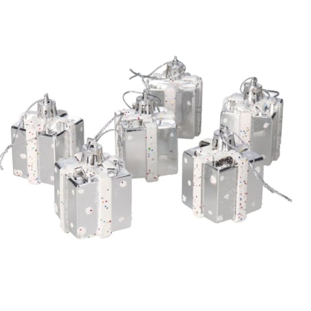 Bombki Plastikowe Na Choinkę Stroik Prezent 6Szt