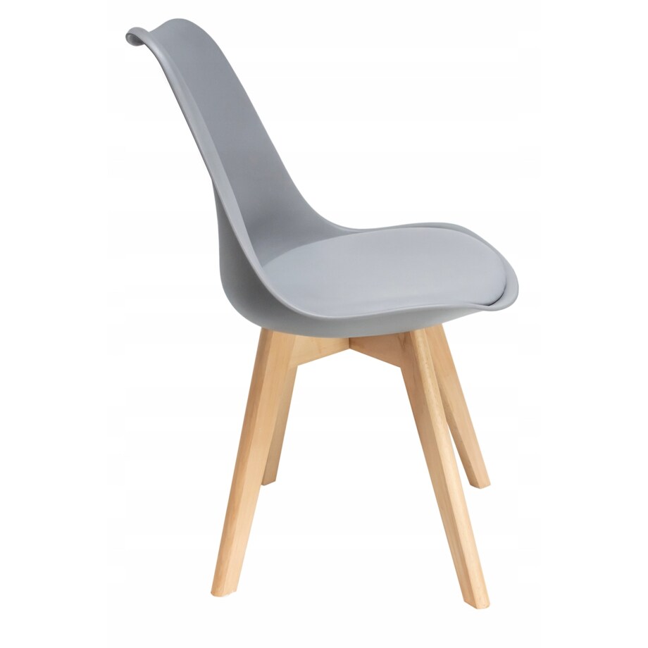 Krzesło plastikowe z poduszką OSLO szare