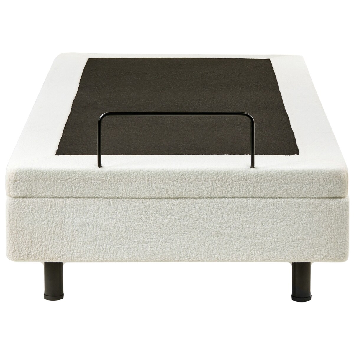 Łóżko regulowane bez zagłówka Boucle DUKE 90 x 200 cm Złamana biel