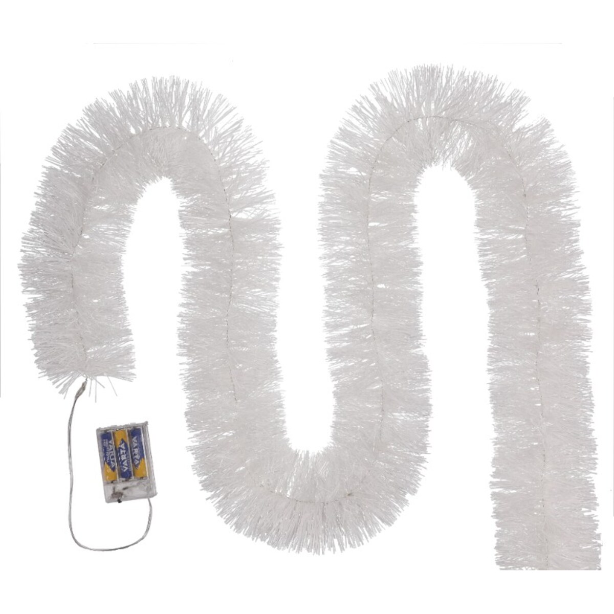 Łańcuch Led Choinkowy Biały Na Baterie Świąteczny Na Choinkę 6 Metrów