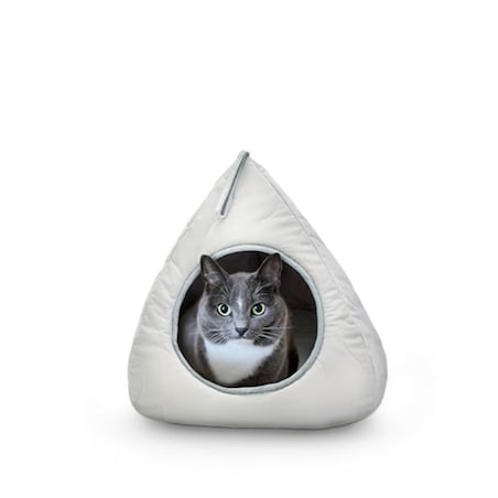Legowisko domek w kształcie stożka dla kota lub psa szary