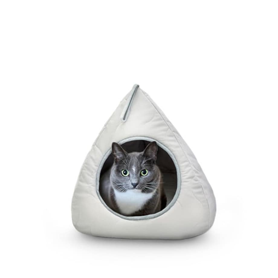 Legowisko domek w kształcie stożka dla kota lub psa szary