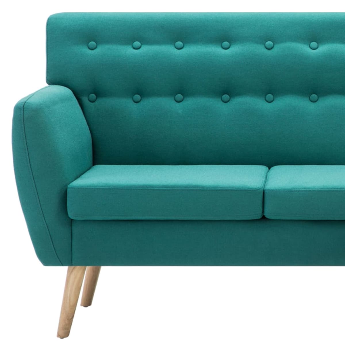 vidaXL Sofa z leżanką, obita tkaniną, 171,5 x 138 x 81,5 cm, zielona