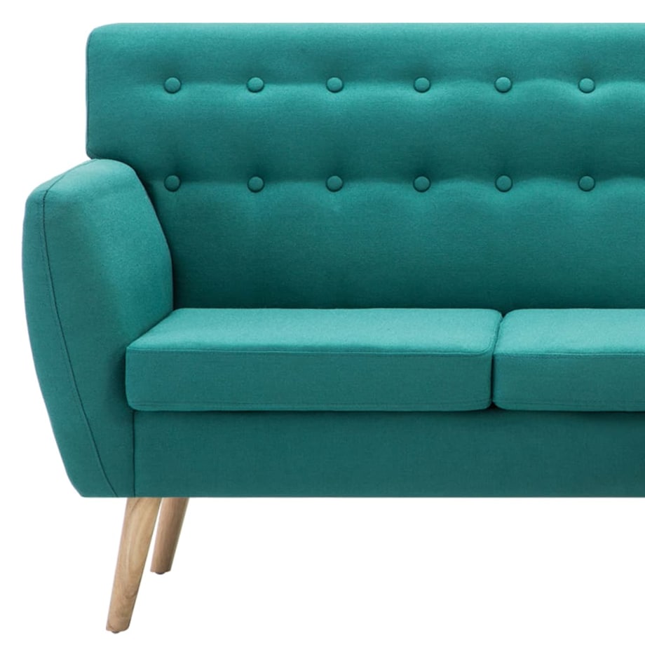 vidaXL Sofa z leżanką, obita tkaniną, 171,5 x 138 x 81,5 cm, zielona