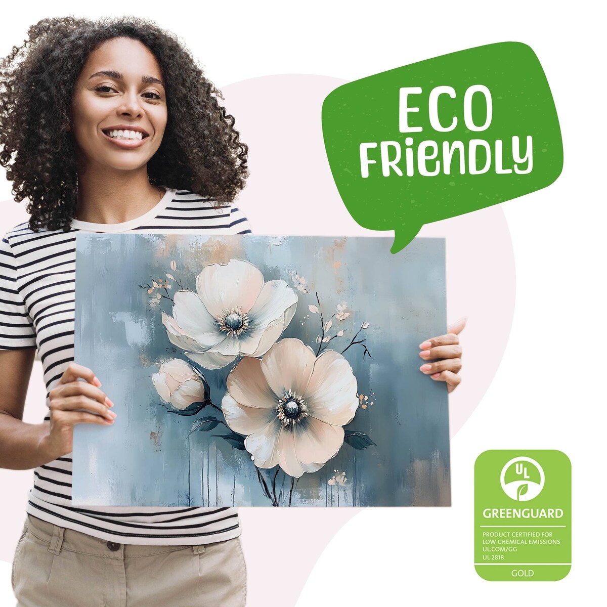 Obraz Na Płótnie Do Salonu Jasne Kwiaty Akwarele Abstrakcja Natura 70x50cm