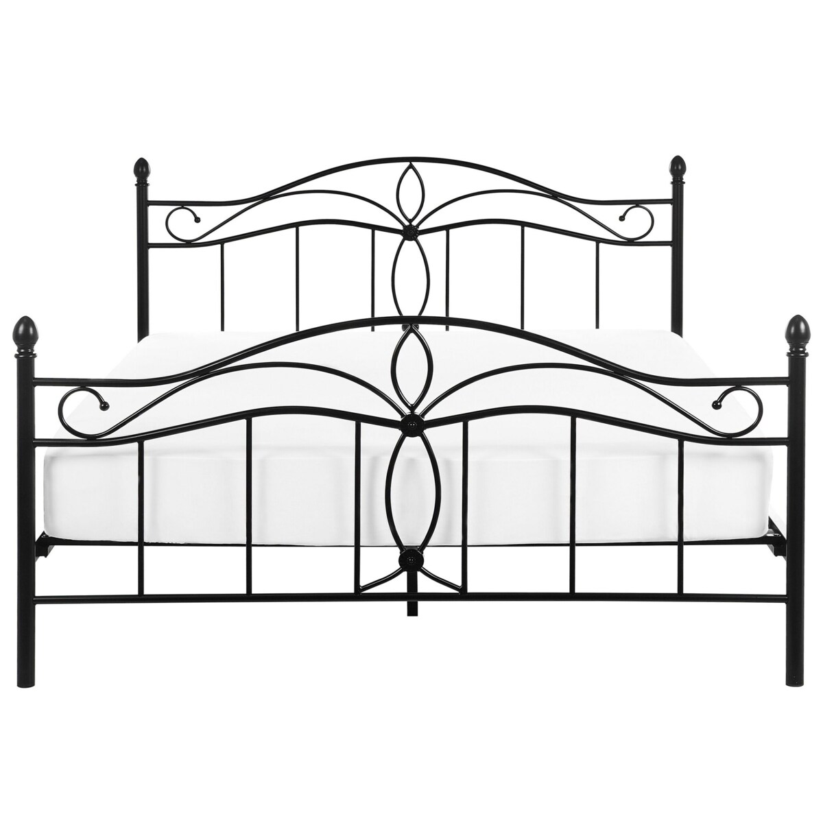 Łóżko metalowe 160 x 200 cm czarne ANTLIA