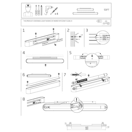 Lampa ścienna 7548 SOFT WALL LED 90X6 Biały Nowodvorski
