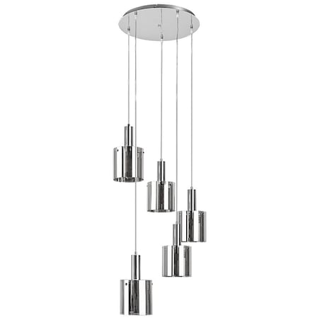 Nowoczesna LAMPA wisząca DONATI 5251 Rabalux szklany zwis kaskada chrom