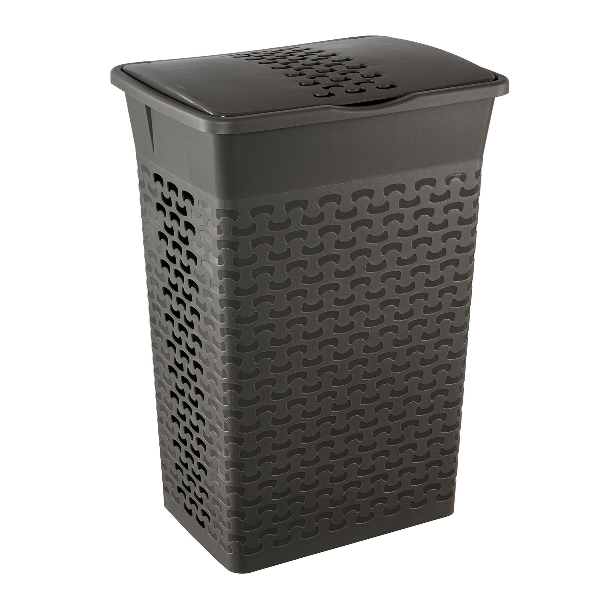 Kosz Na Pranie Bieliznę Wolnostojący Łazienkowy 55 L Szary Melanż