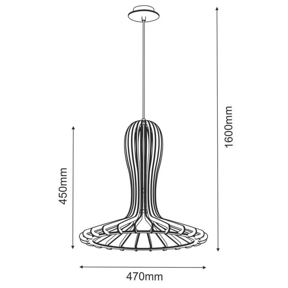Drewniana lampa zwieszana do jadalni Rina 5018 Amplex ekologiczny boho beżowa