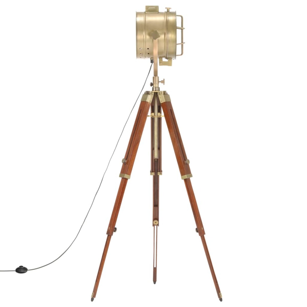 vidaXL Lampa podłogowa na trójnogu, lite drewno mango, 165 cm