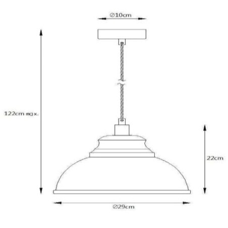 Beżowa lampa wisząca Isla 34400/29/38 metalowa kopuła nad wyspę
