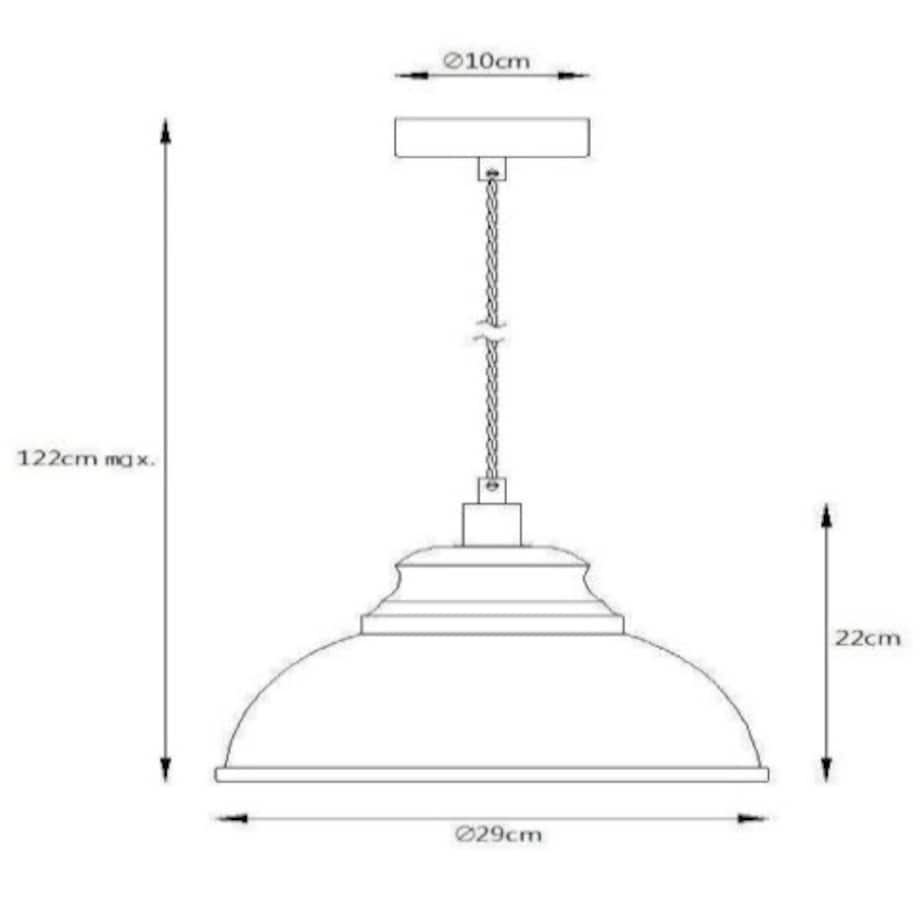 Beżowa lampa wisząca Isla 34400/29/38 metalowa kopuła nad wyspę