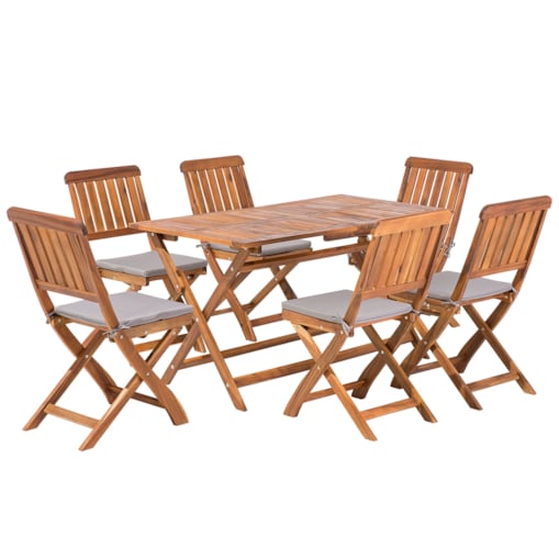 Zestaw ogrodowy drewniany stół i 6 krzeseł CENTO