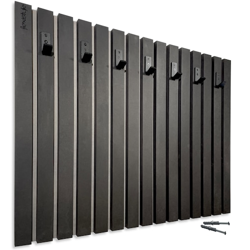 Drewniany wieszak na ubrania Lamele 80cm czarny