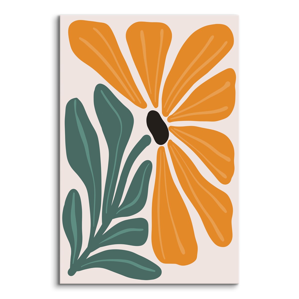 Obraz Pomarańczowy Pastelowy Kwiat 30x40cm