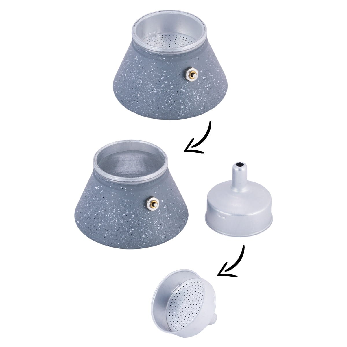 Kawiarka kafeterka włoska zaparzacz do kawy granit 150ml KAMILLE
