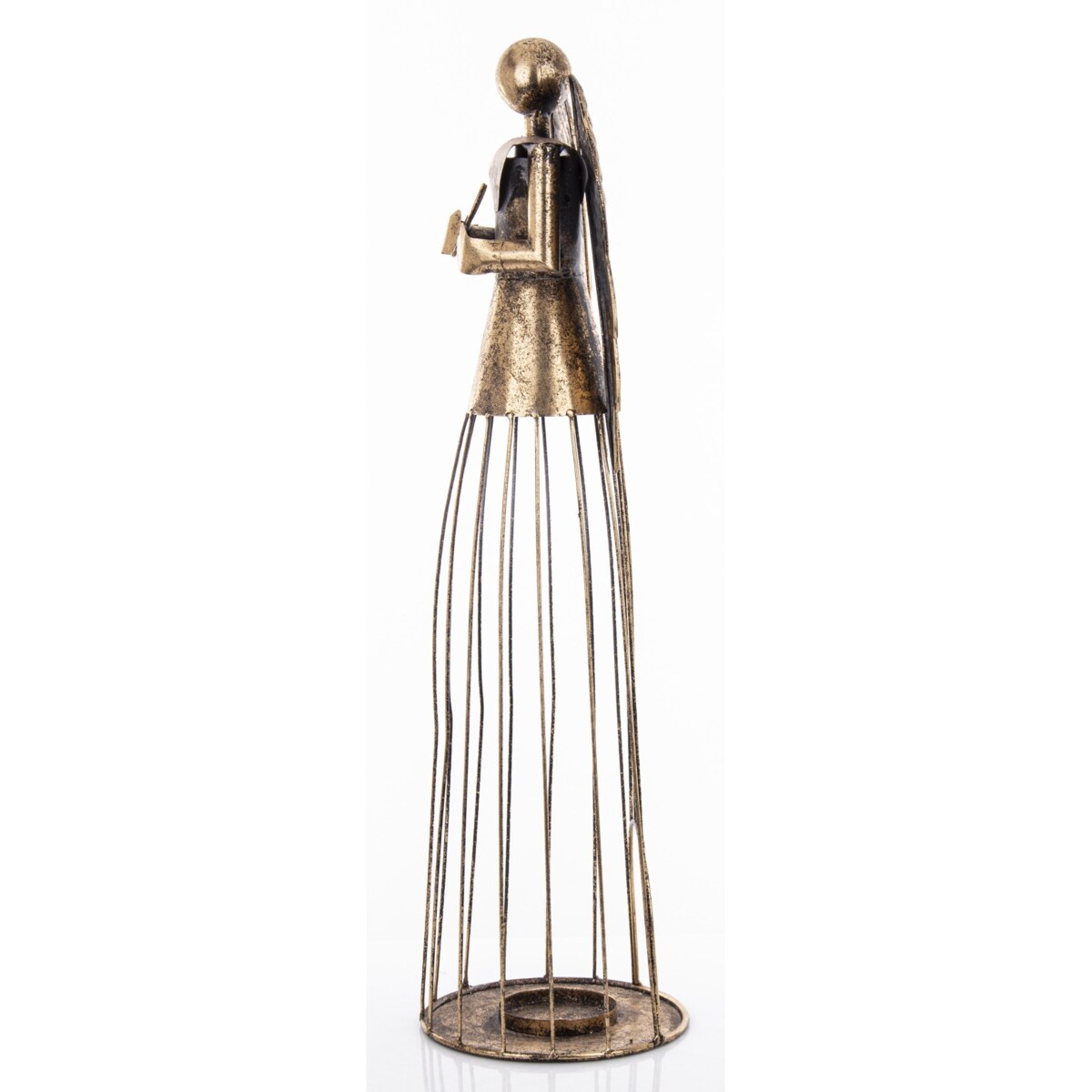 Dekoracja - anioł metalowy 66x20x18 cm INGELOSI