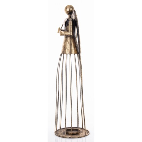 Dekoracja - anioł metalowy 66x20x18 cm INGELOSI