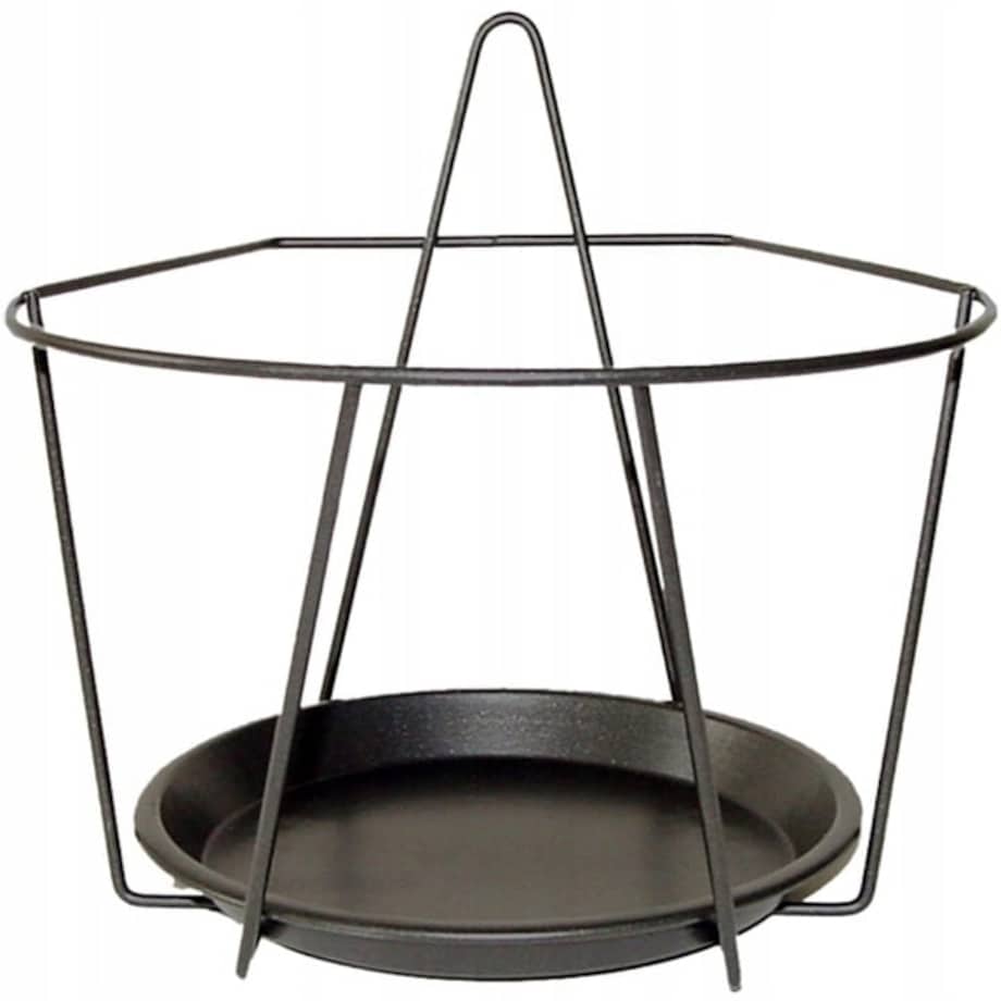 Kwietnik na ścianę metalowy GEOMETRYCZNY LOFTOWY czarny na doniczkę 22x20cm