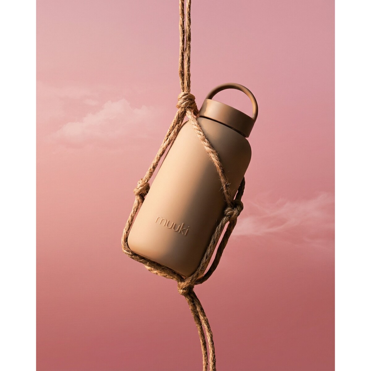 MUUKI DAILY BOTTLE szklana butelka na wodę 720 ml, Milk Coffee