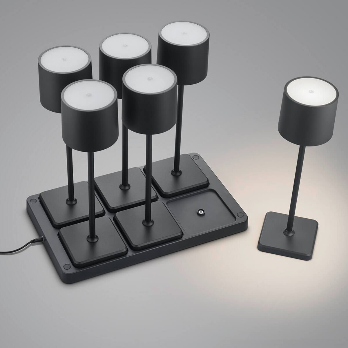 Lampki nocne Fernandez R54096632 RL Light LED 6W 2700-600K stacja ładowania czarny