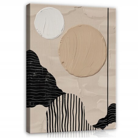 OBRAZ ABSTRAKCJA BOHO BEŻOWY NA PŁÓTNIE ŚCIANĘ DO SYPIALNI SALONU 60x40