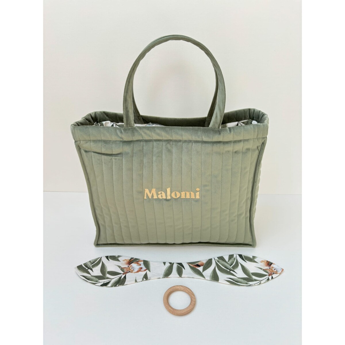 Pikowana torba do wózka Forest Green