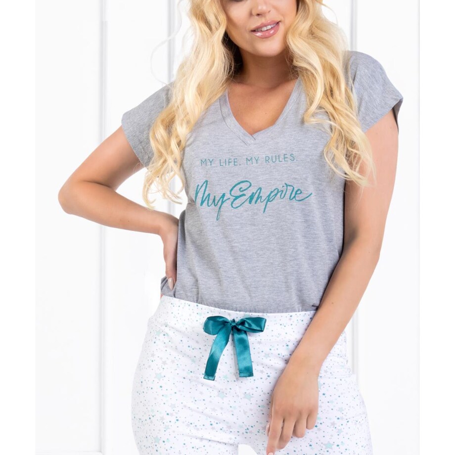 Piżama 7 Heaven Grey-White, L