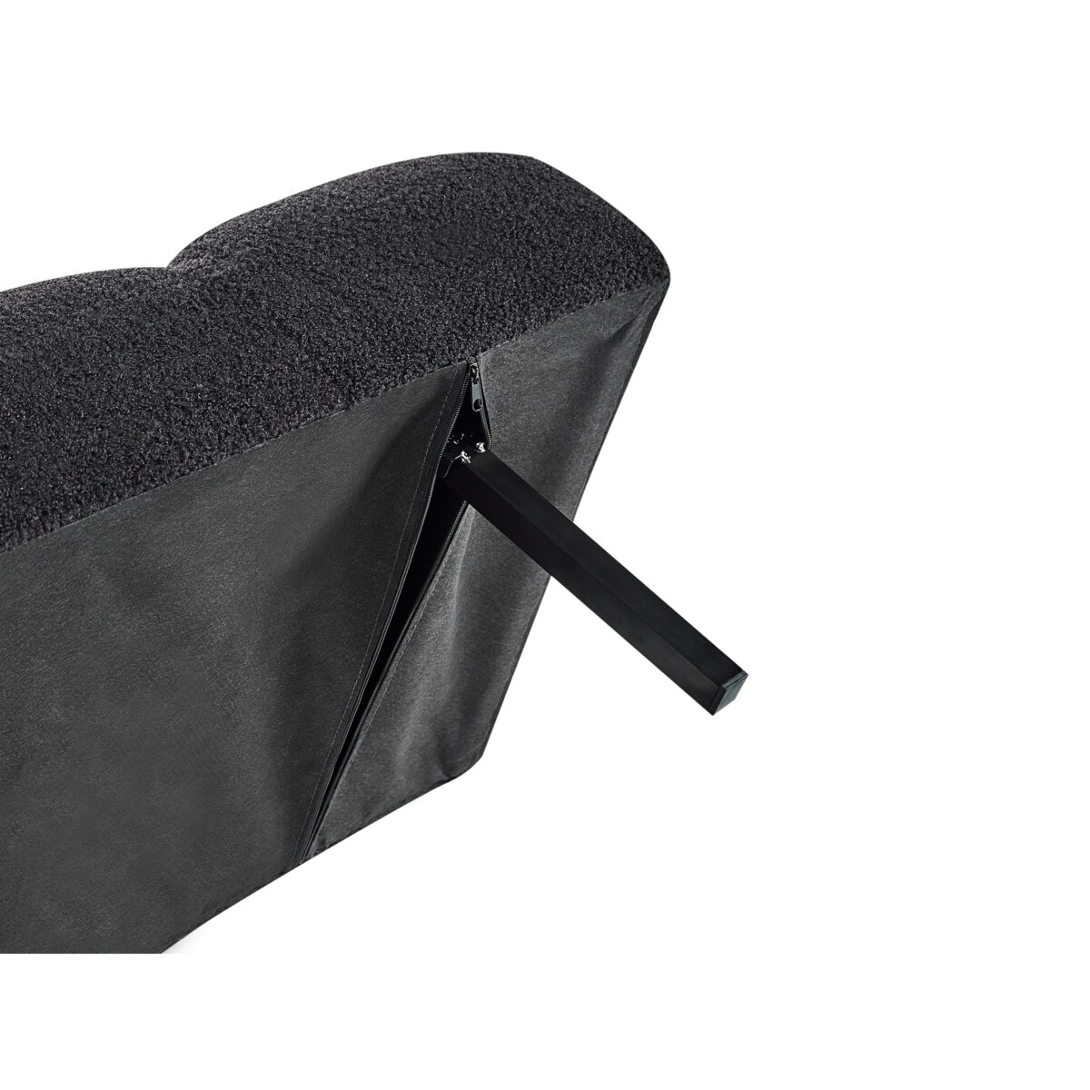 Sofa rozkładana INGARO Czarny Boucle