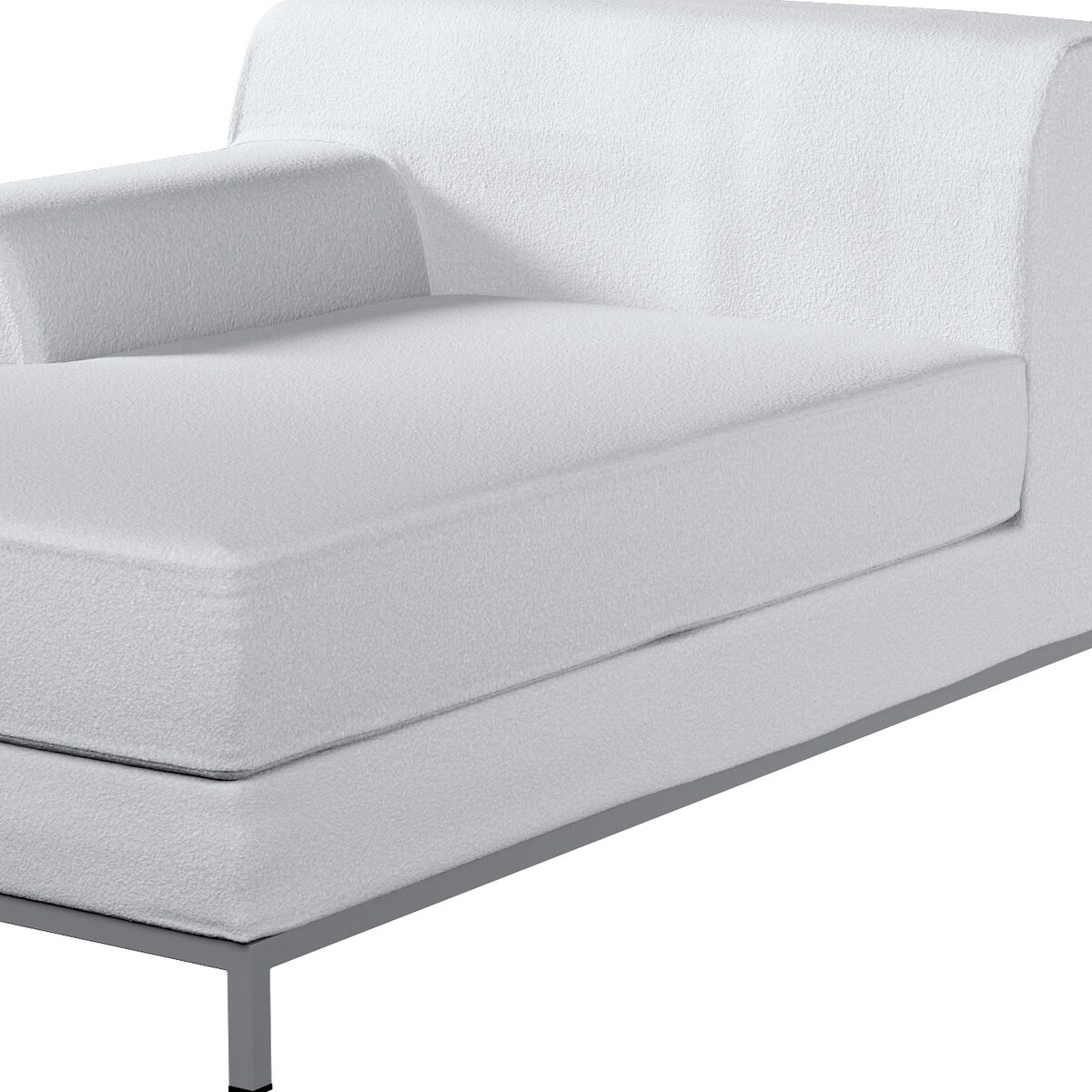 Pokrowiec na szezlong lewostronny Kramfors, biała bukla, Szezlong lewostronny Kramfors, Boucle Teddy