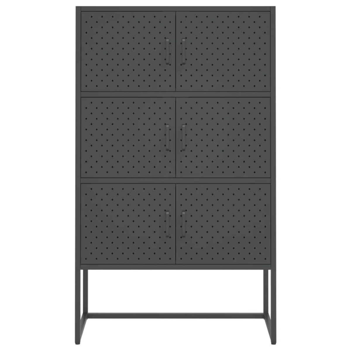vidaXL Szafka, antracytowa, 80x35x135 cm, stal