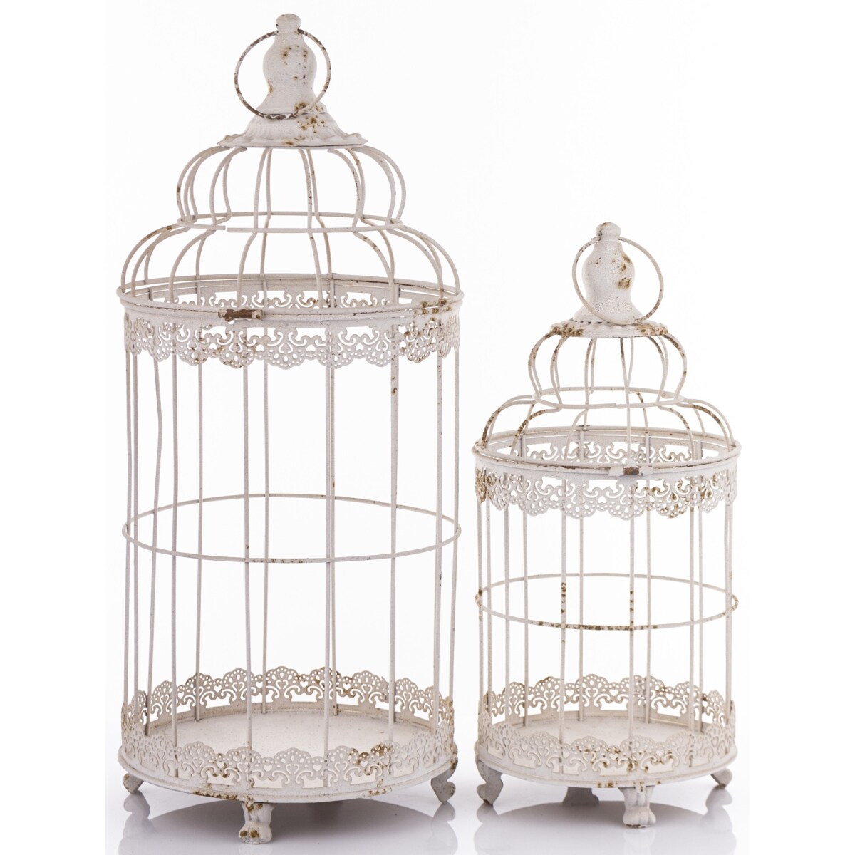 Klatka dekoracyjna metalowa kpl. 2 sztuki 47x19x19 i 62x25x25 cm