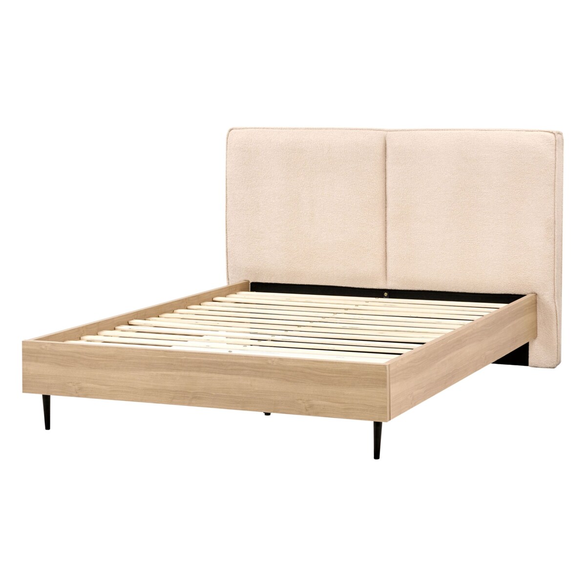 Łóżko Boucle IZERNORE 140 x 200 cm Beżowy