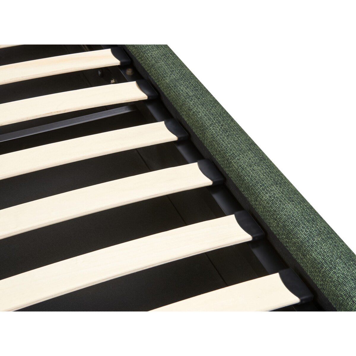 Łóżko z pojemnikiem BAJONNA 160 x 200 cm Ciemnozielony