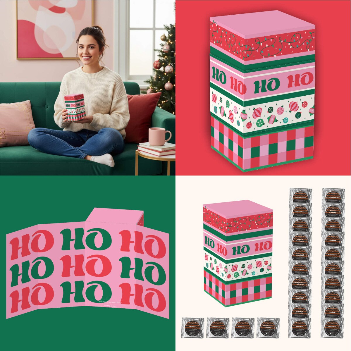 KALENDARZ ADWENTOWY Z KAWĄ PREMIUM 24 ŚWIĄTECZNE SMAKI KAW AROMATYZOWANYCH NA ROK 2025 - PREZENT UPOMINEK DLA KOBIETY MAMY ŻONY DZIEWCZYNY NARZECZONEJ NA ŚWIĘTA MIKOŁAJA