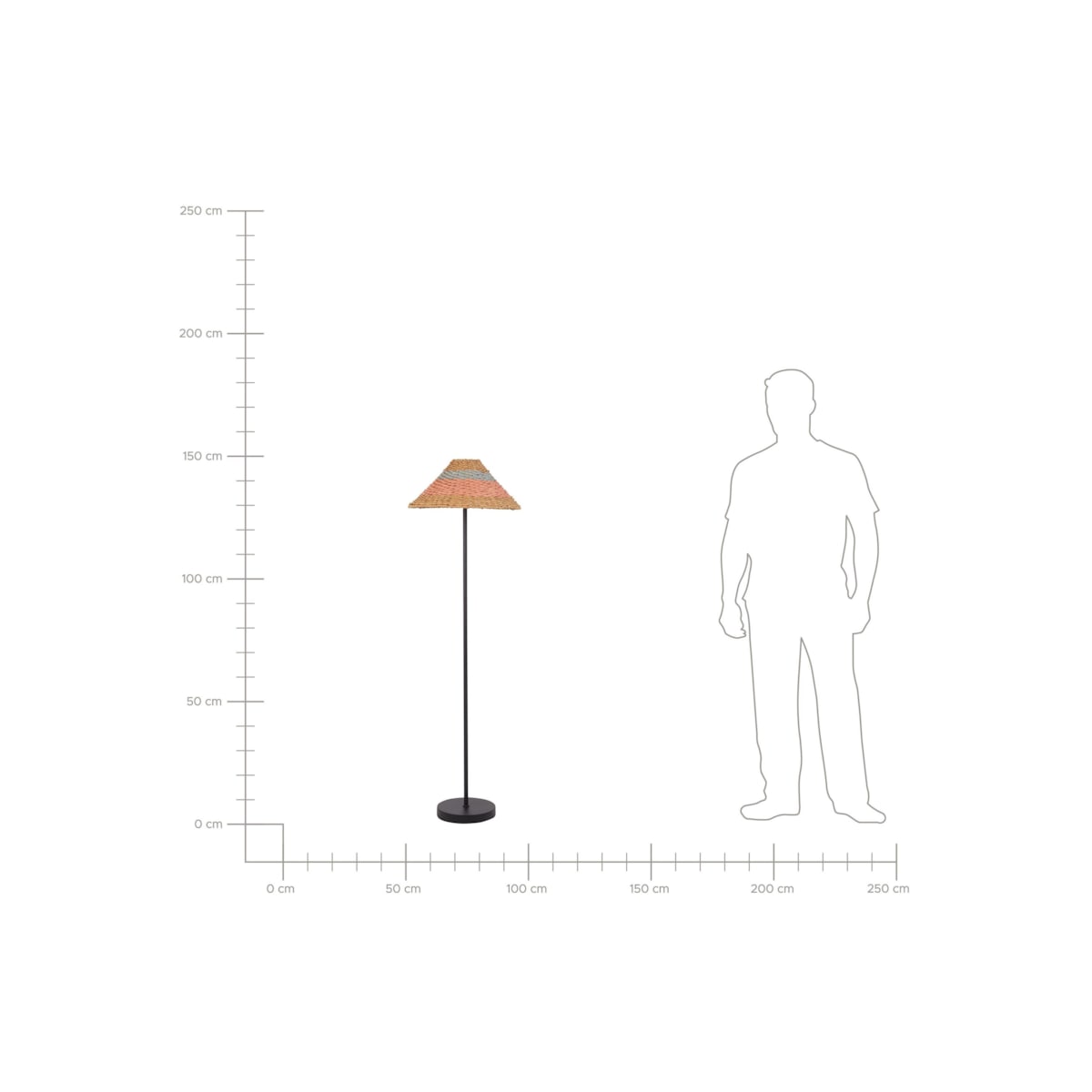 Lampa podłogowa KYOGA Papierowa plecionka Beżowy