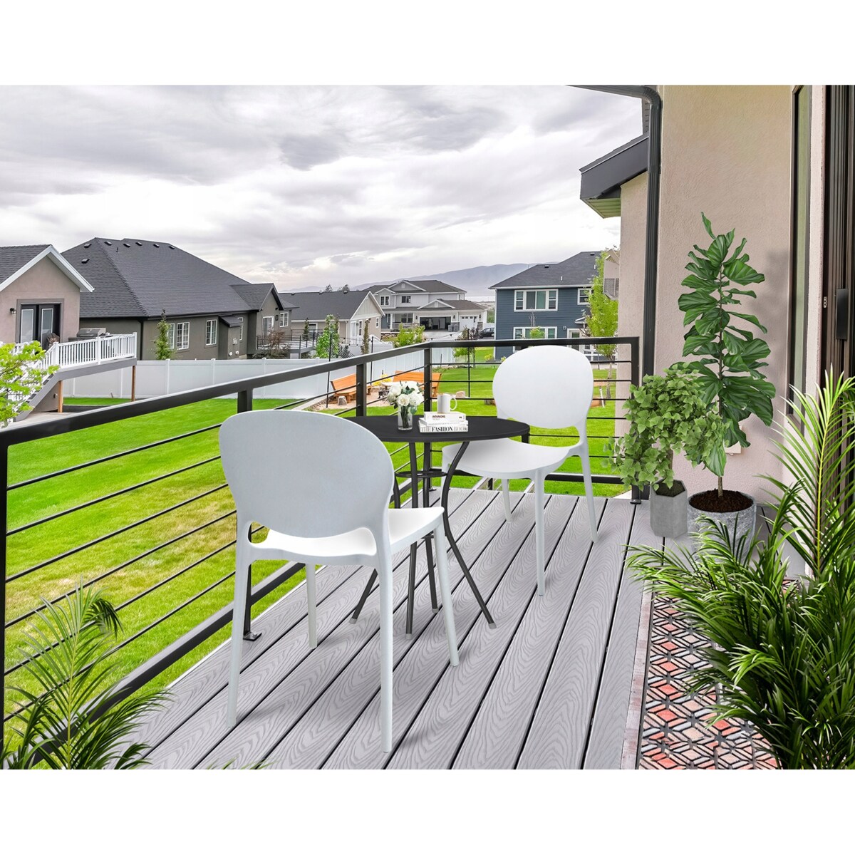 4 X Krzesło Do Jadalni Kuchni Stołu Zestaw Komplet Justin Białe