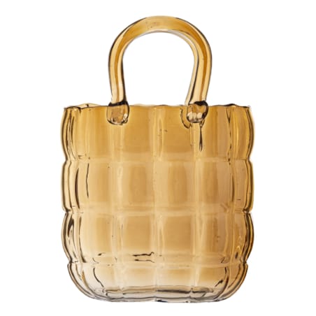 Wazon szklany 27x19x11,5 cm TORBA jasnobrązowa