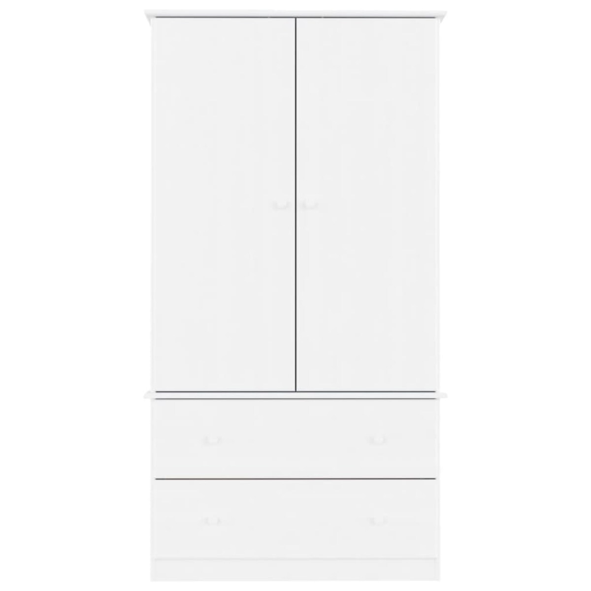 vidaXL Szafa ALTA, biała, 90x55x170 cm, lite drewno sosnowe