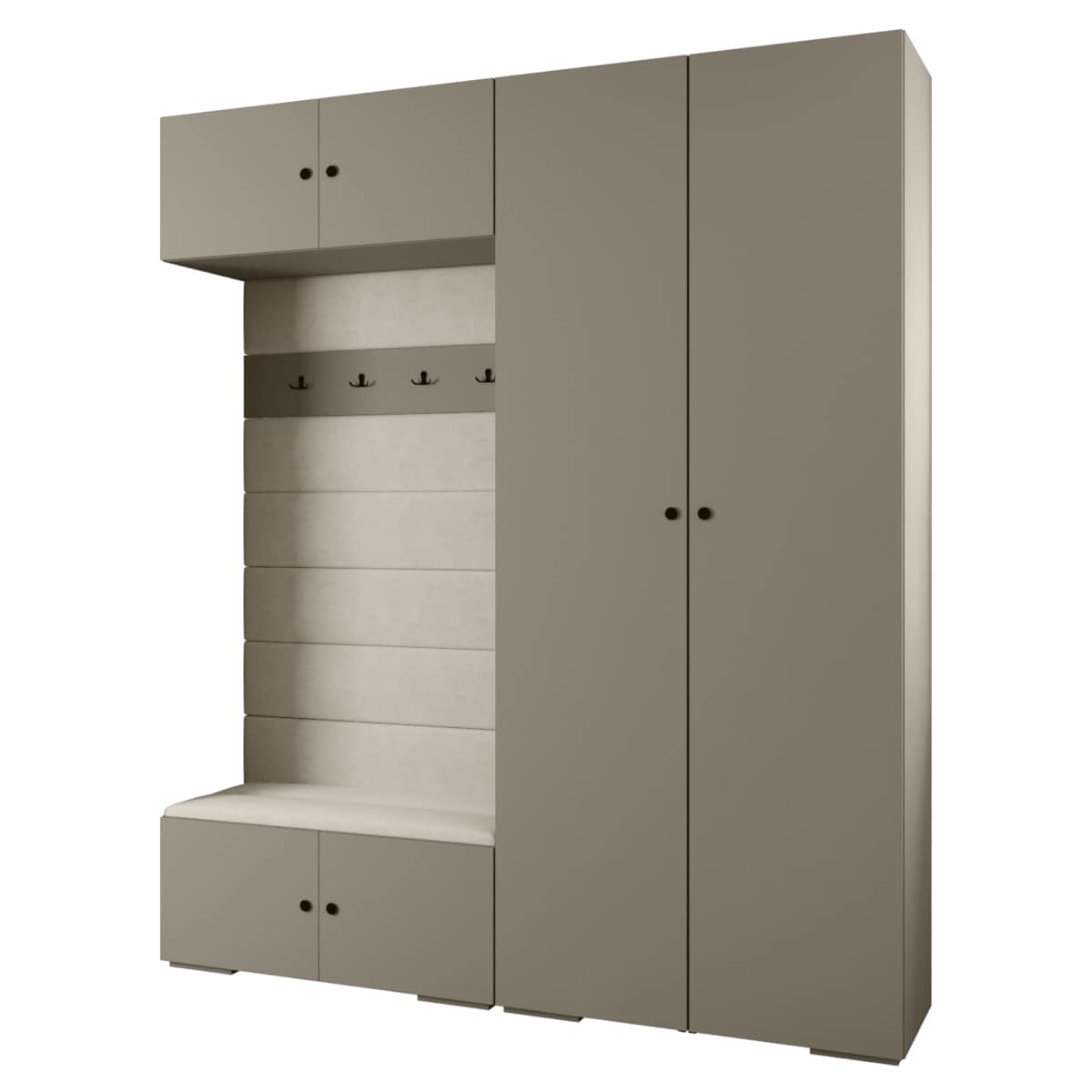 Garderoba do przedpokoju INOVA 2 Z18 kaszmir+czarny+manila02