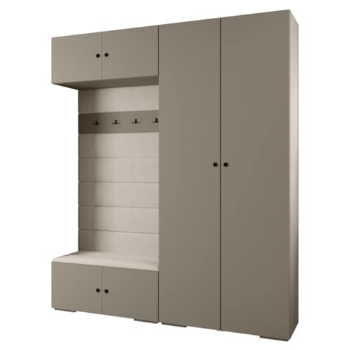 Garderoba do przedpokoju INOVA 2 Z18 kaszmir+czarny+manila02